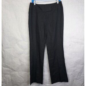 Planet Linen Trouser Pants Women's 8 Black Wide Leg Dress Pants Luxury Designer